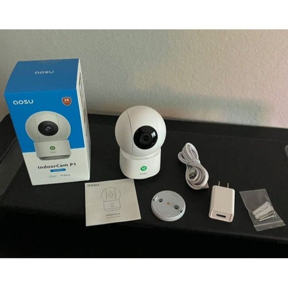 New 2K Security Camera Indoor, Baby Monitor Pet Camera 360-Degree